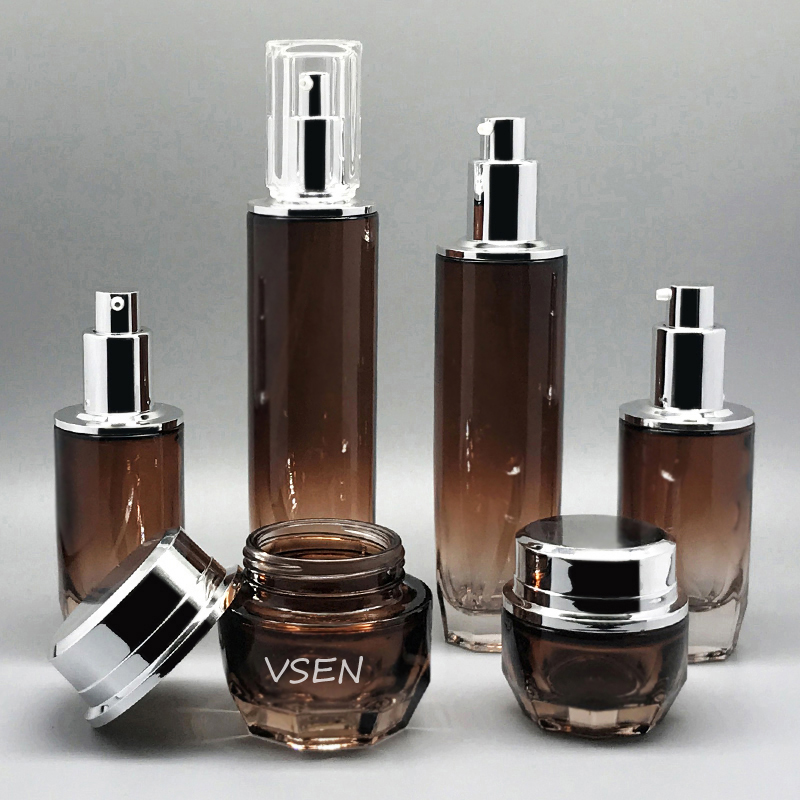 新款cpb 化妆品玻璃瓶  棕色玻璃瓶现货 化妆品透(图10)